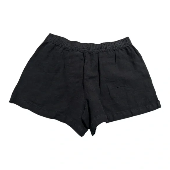 Mate the Label Linen Pull On Shorts Black Small  Classic Summer Vacation Coastal - Picture 4 of 5